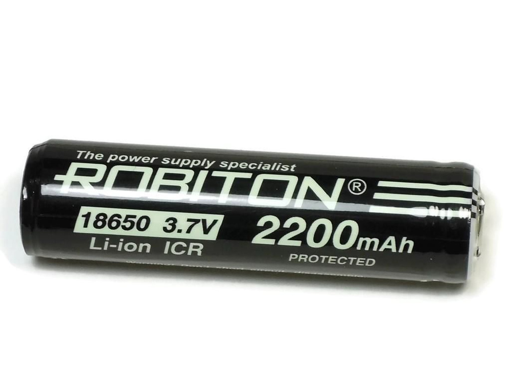 Аккумулятор Robiton 18650 ICR 3.7V Li-ion 2200mAh Protected (с защитой ...
