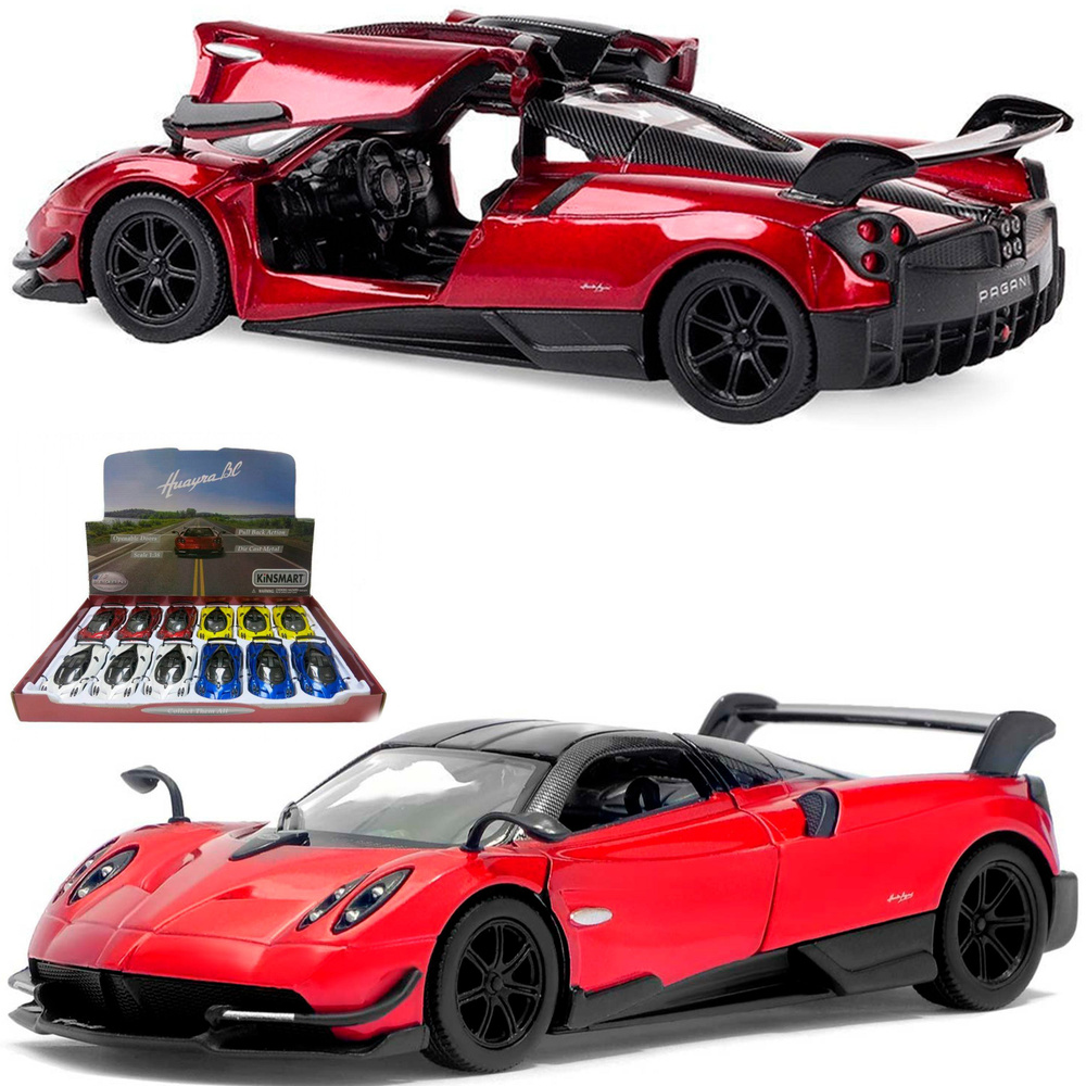 Металлическая машинка Kinsmart 1:38 2016 Pagani Huayra BC KT5400D, инерционная / Красный  #1