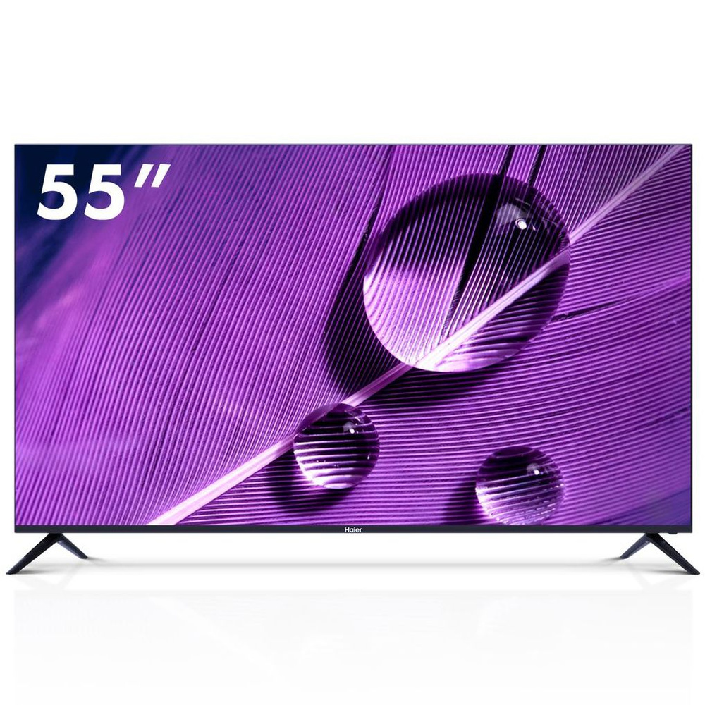 Haier Телевизор 55" 4K UHD, черный #1