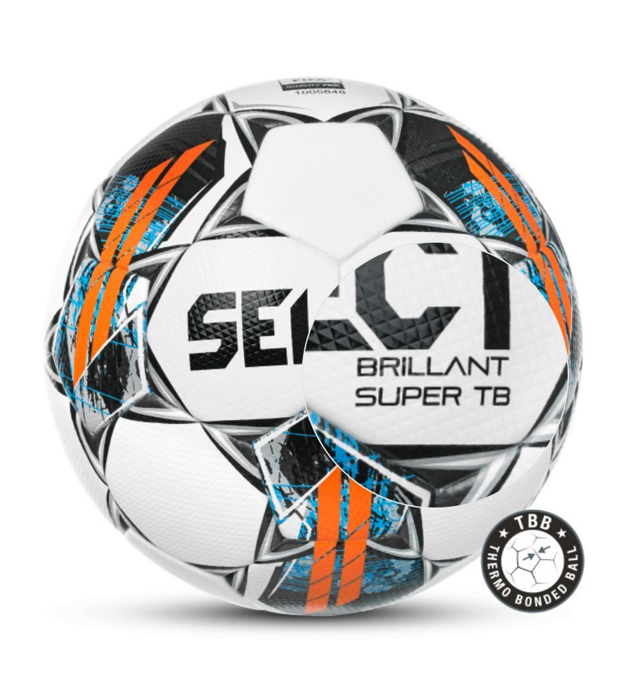 Футбольный мяч Select BRILLANT SUPER TB V 22 Fifa Quality pro, 5 размер,  черный, белый купить по выгодной цене в интернет-магазине OZON (1134311288)