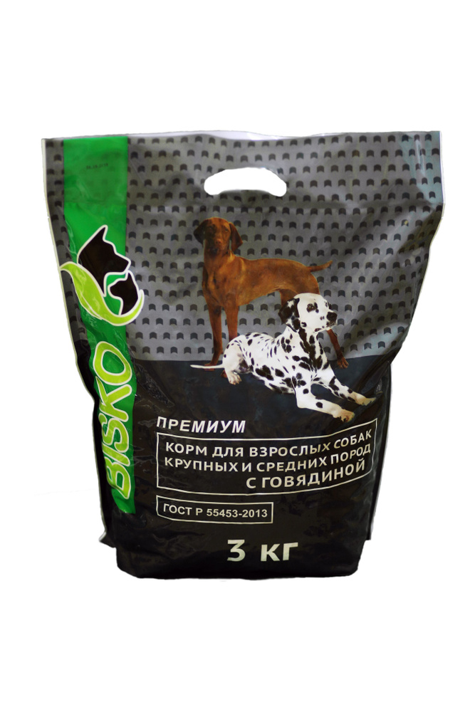 Сухой корм БИСКО ПРЕМИУМ/BISKO PREMIUM для взрослых собак со средним и ...