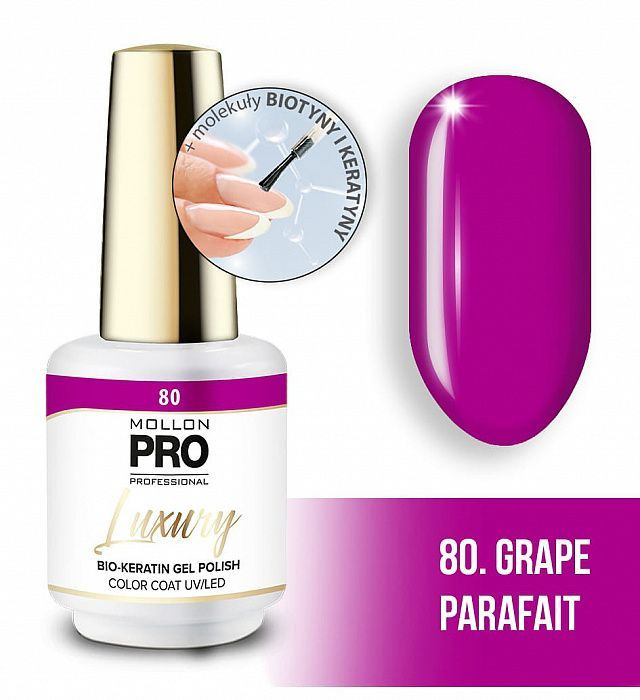 Mollon Pro/ Гель-лак LUXURY COLOR COAT №80 GRAPE PARFAIT (8 ml) #1