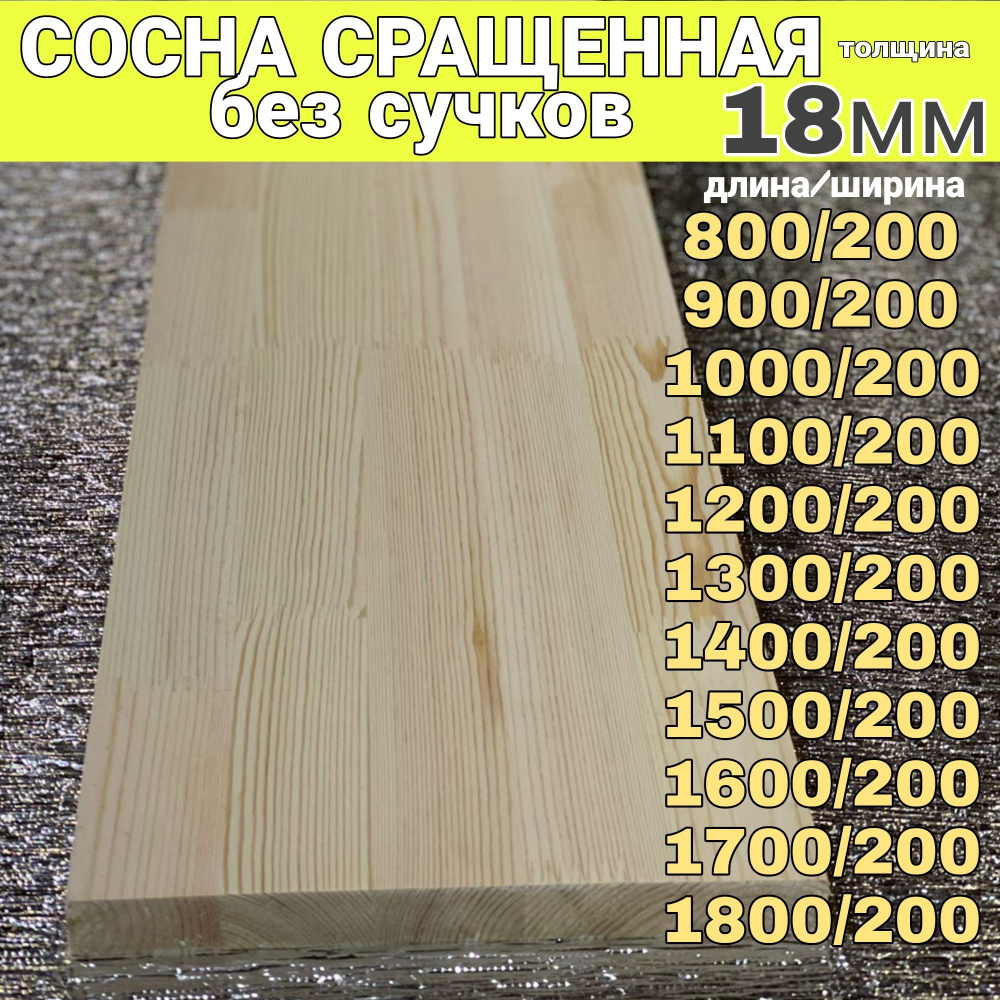 Сосна сращенная без Сучков 18/200/1400 - купить с доставкой по выгодным ...