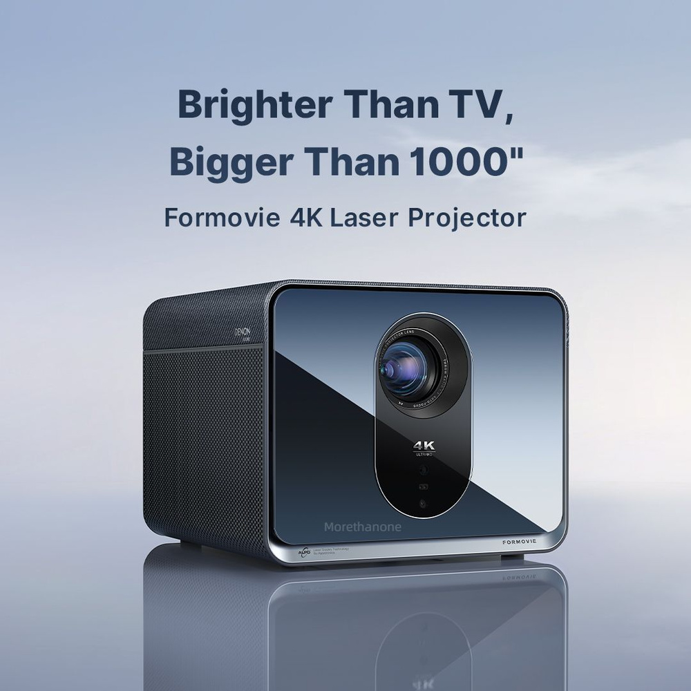 Fengmi Проектор Лазерный Formovie X5 4K, видеопроектор MEMC 2450CVIA Lumen  ALPD, домашний кинотеатр DENON Sound, 3840×2160 4K, ALPD, темно-синий