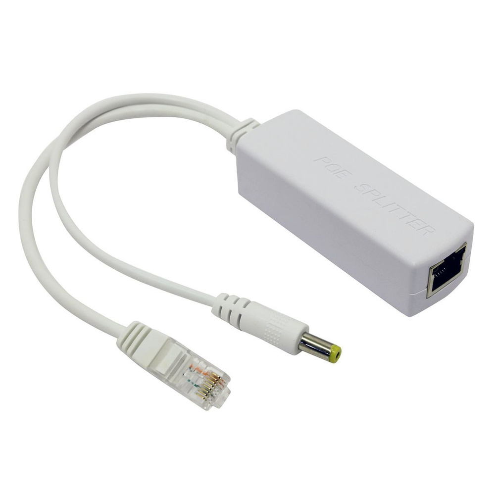 POE-приёмник для помещений вход: RJ45 POE 48В, выход: RJ45 + DC 12В ...