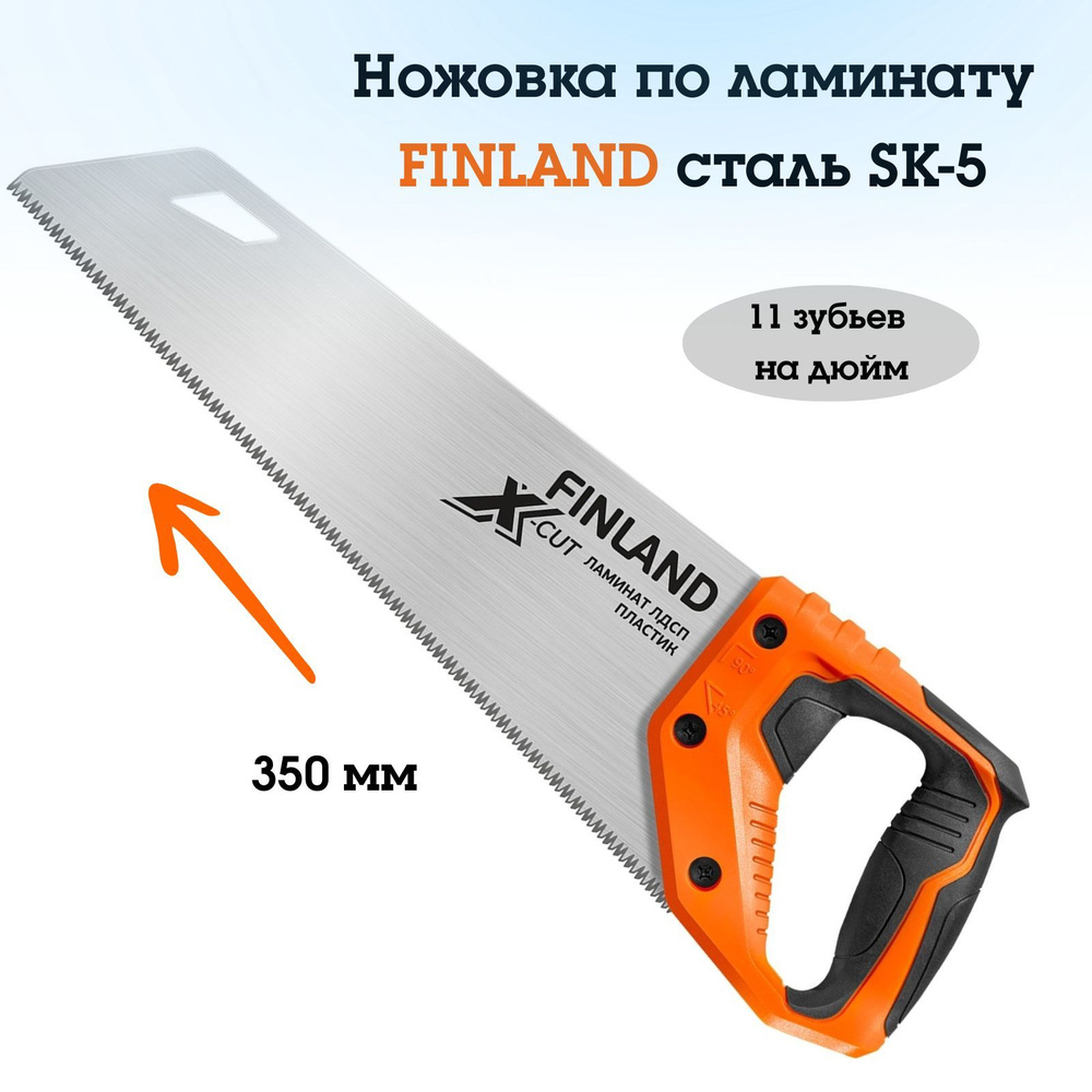Ножовка Finland ламинат Для пластика, Для фанеры - купить по выгодным ...