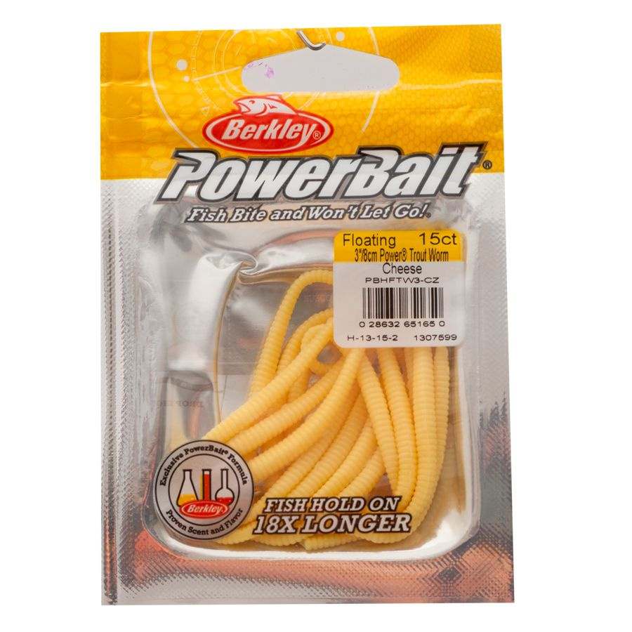 2 - Berkley Powerbait Floating Trout Worm - 15/Ct - 3- Orange