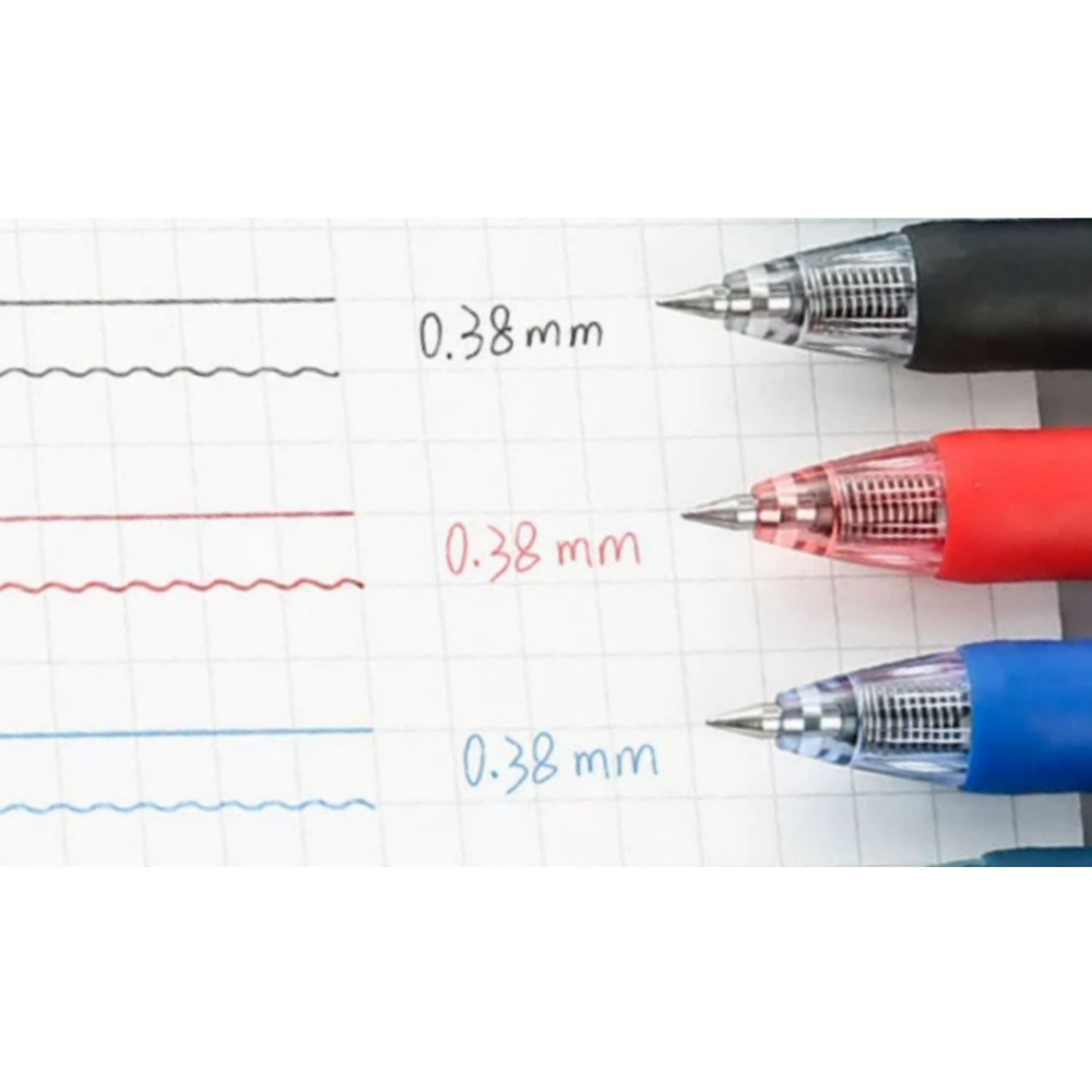  Ручка Гелевая, толщина линии: 0.38 мм, цвет: Черный, 12 шт. #1