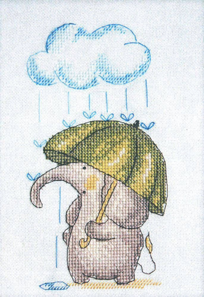 Набор для вышивания НеоКрафт (NeoCraft) арт. РЗ-01 Весенний слоник 9х17 ...