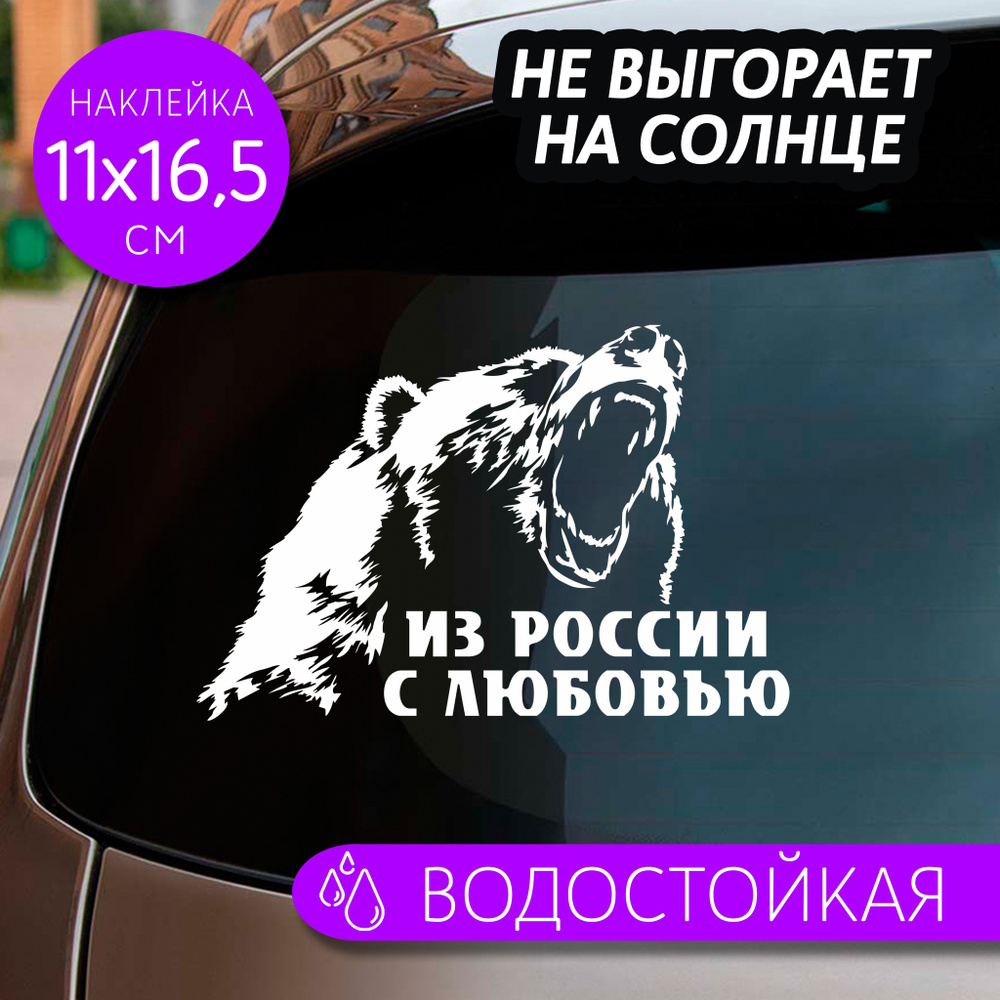 Наклейки на авто Медведь - купить по выгодным ценам в интернет-магазине  OZON (877277820)