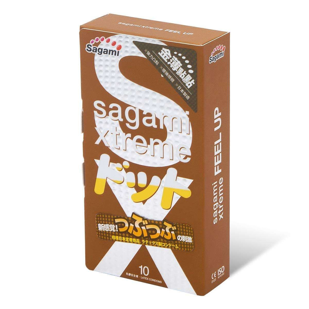 Презервативы Sagami Xtreme Feel Up с точечной текстурой и линиями прилегания - 10 шт.  #1