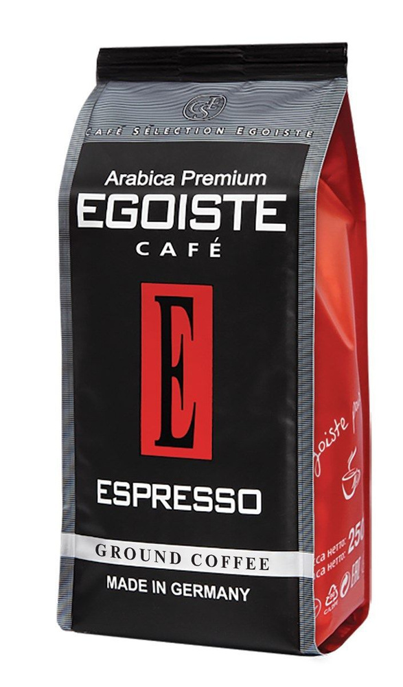 Кофе Egoiste Espresso натуральный молотый жареный, 250г #1