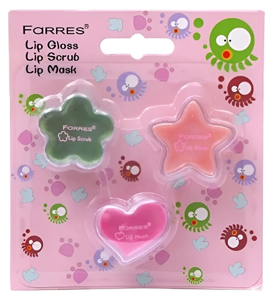 Farres cosmetics Косметический набор для губ: Маска + Скраб + Блеск ...