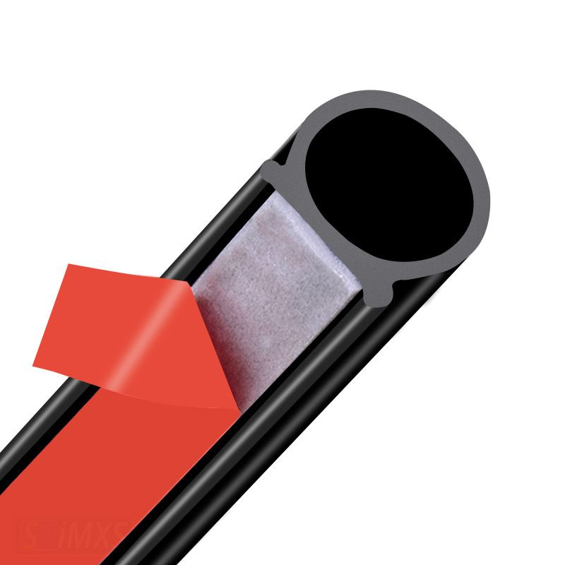 Резиновая уплотнительная лента для двери 4 м, большой D-образный ...