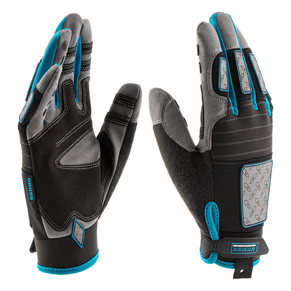 Перчатки универсальные, усиленные, с защитными накладками, DELUXE, размер M (8) Gross  #1