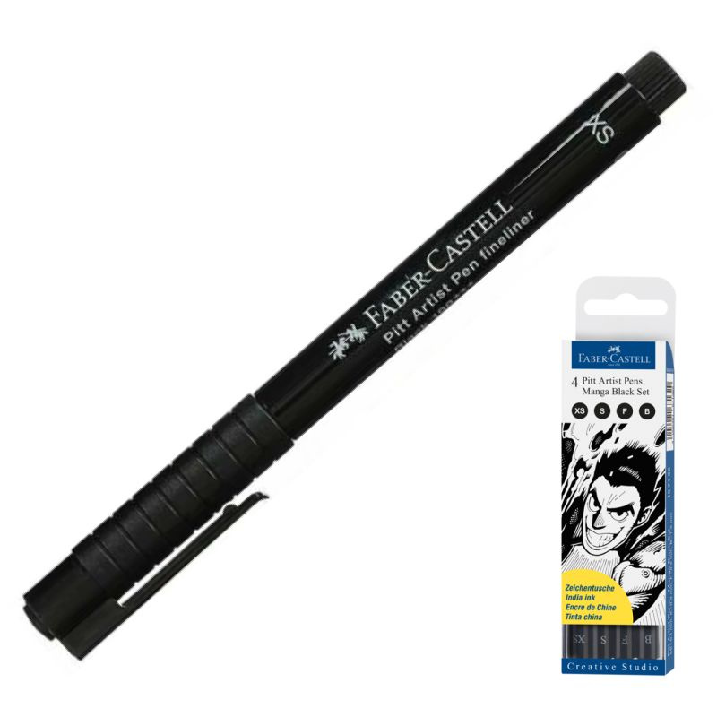 Faber-Castell Капиллярные ручки Pitt Artist Pen Manga Black Set 4 шт #1