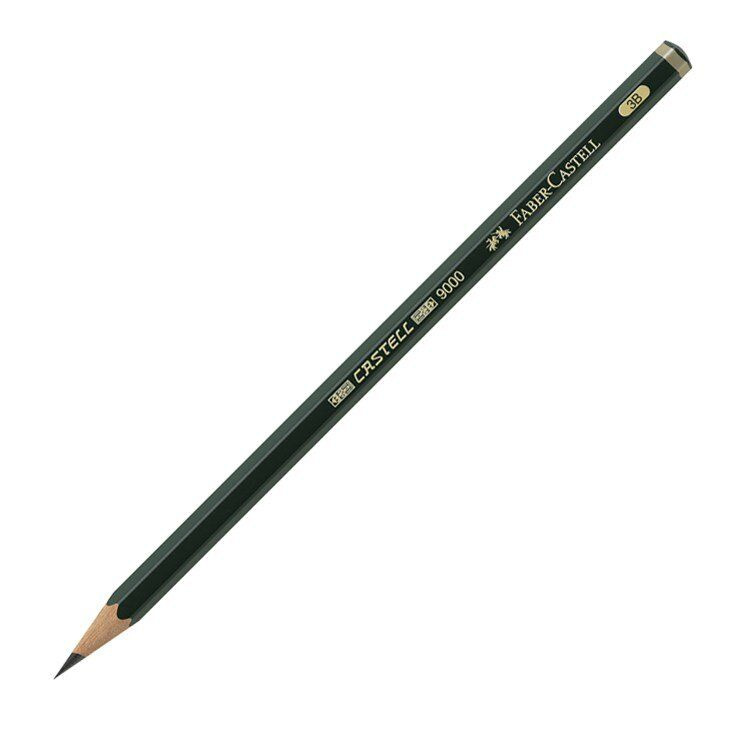 Карандаш ч/г Faber-Castell "Castell 9000" 3B, заточен. 119003 #1