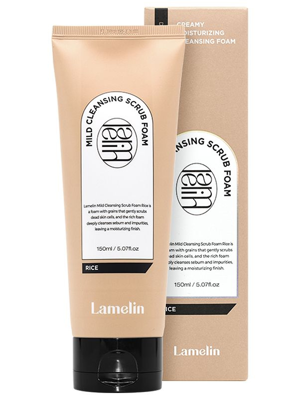 Lamelin Очищающая скраб-пенка с рисом Mild Cleansing Scrub Foam Rice 150 мл  #1