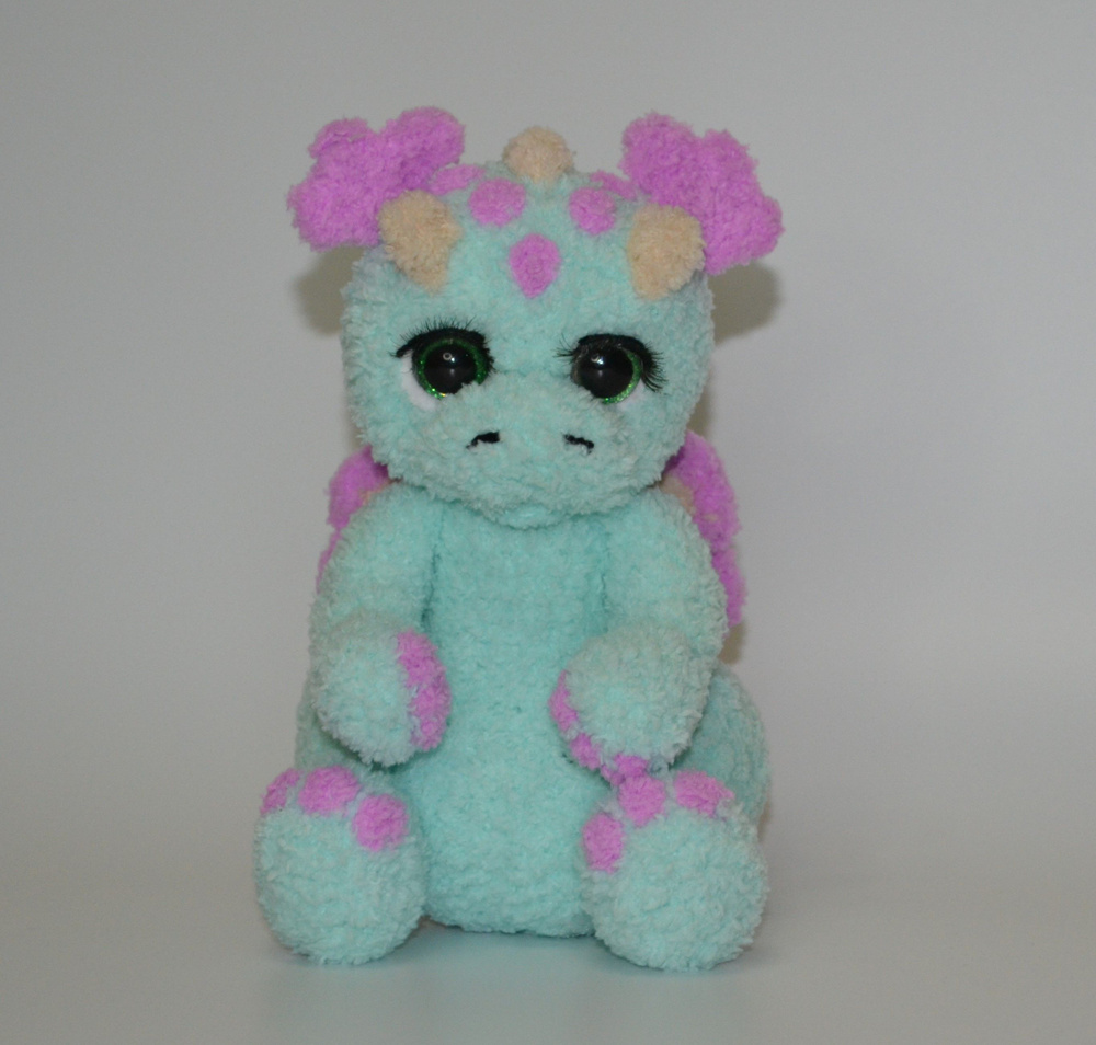 Мягкая игрушка вязаный Дракончик / Развивающая игрушка ручной работы ...