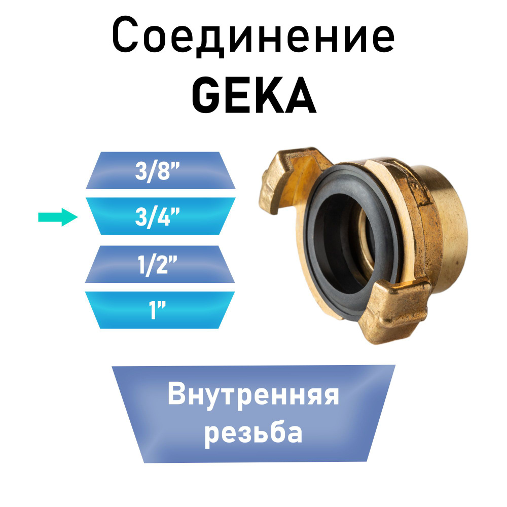 Соединение Гека (GEKA) 3/4" внутренняя резьба #1