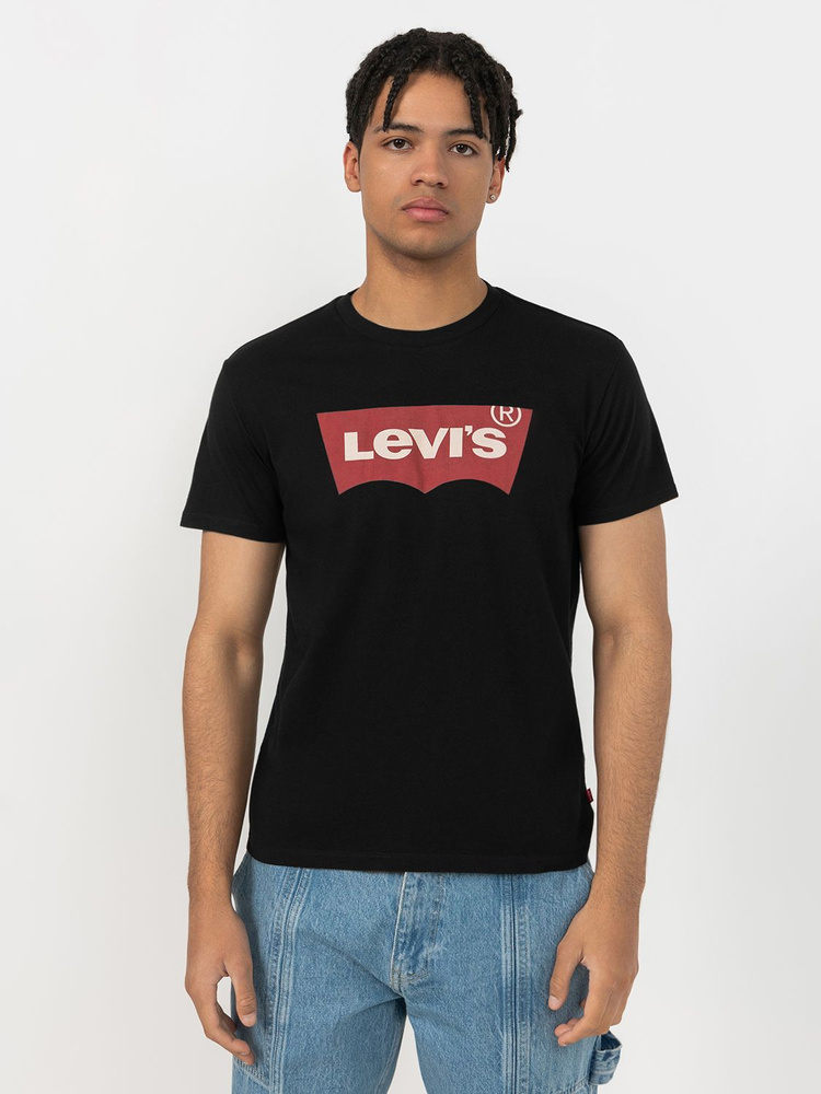 Футболка Levi's, размер 52, 54, цвет черный, 100% Хлопок - купить по ...