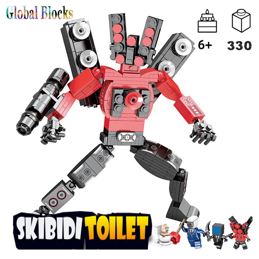 Аниме фигурок игрушки Скибиди туалет/ Skibidi Toilet ,330 деталей -пакет,совместим с лего  #1