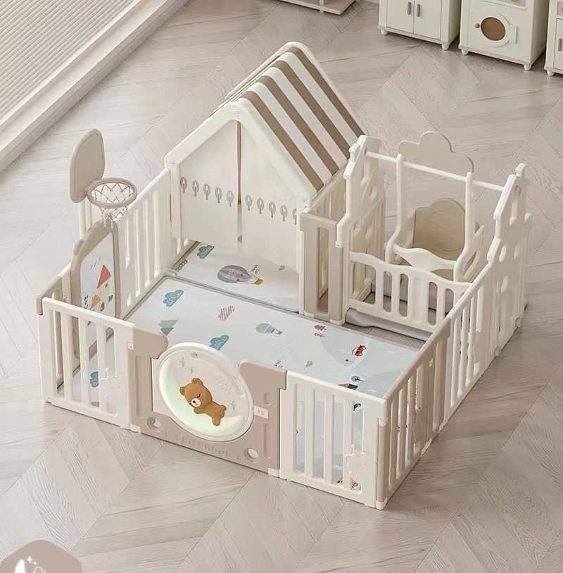 Манеж Unix Kids DeLuxe House Camel 150x180 см #1