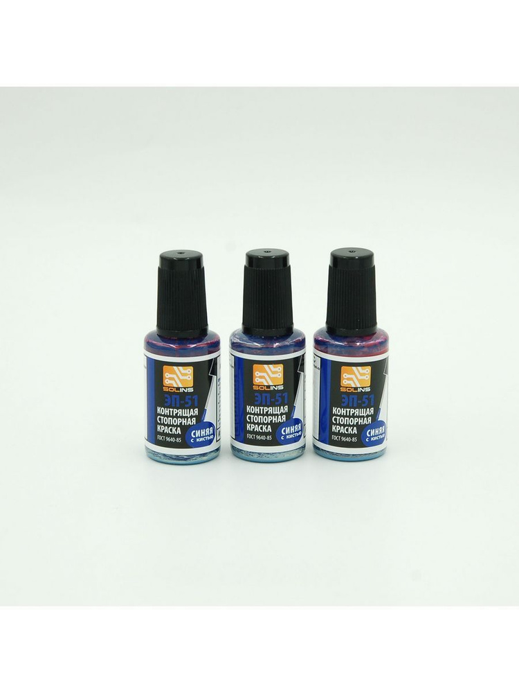 Фиксатор резьбы Solins ЭП-51 синий, контрящая стопорная пломбировочная ...