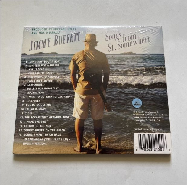CD Компакт-диск с песнями Джимми Баффета из St. Somewhere,популярный CD ...