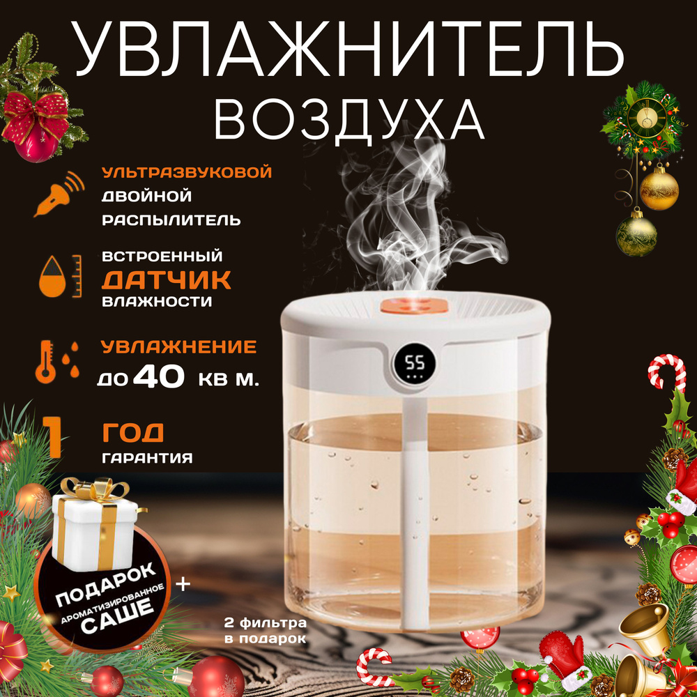 Увлажнитель воздуха для дома Humidifier К-15 ультразвуковой, белый,  прозрачный - купить с доставкой по выгодным ценам в интернет-магазине OZON  (1528753290)