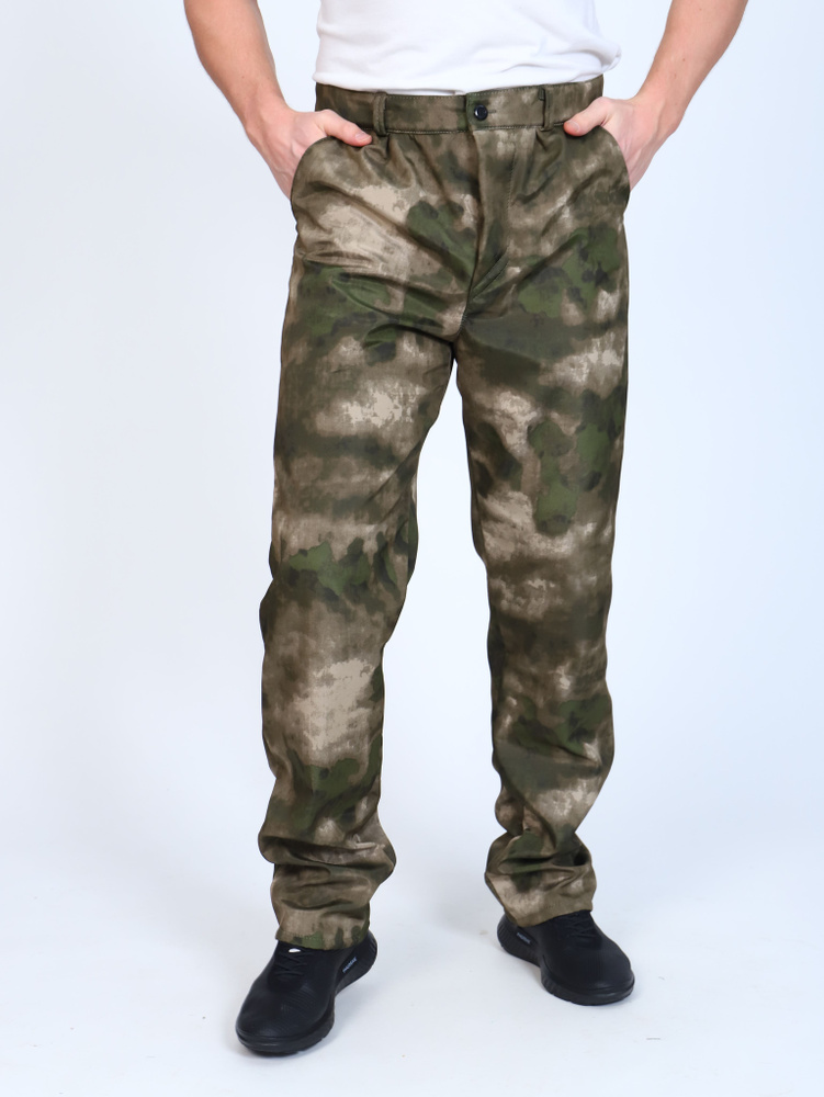 Мужские брюки демисезонные/ штаны с начесом мужские (56-58, 170-176)  #1
