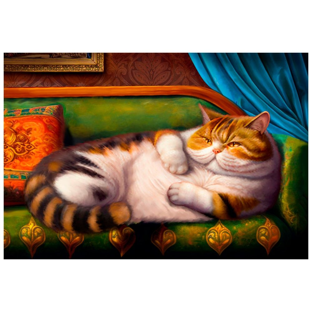 Набор для росписи Рыжий кот "Вальяжный кот", по холсту, 30х40 см  #1