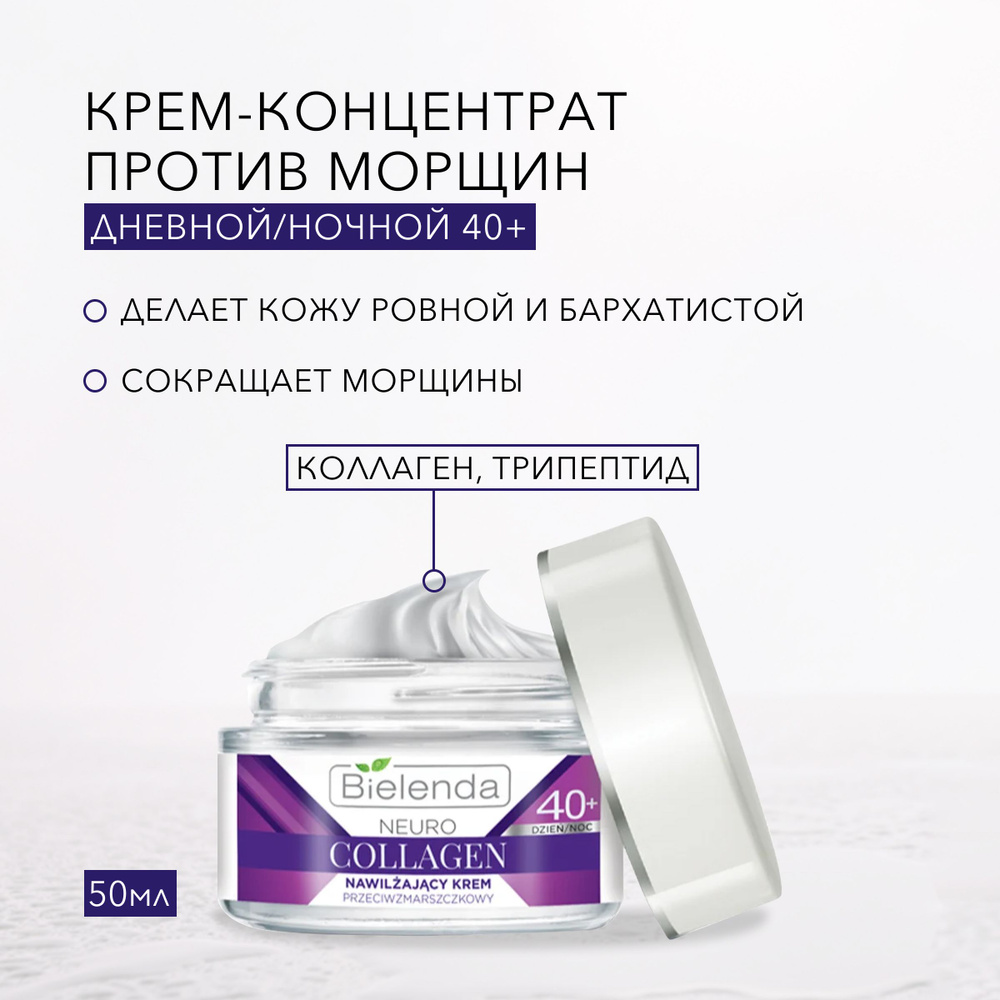 Увлажняющий крем-концентрат против морщин 40+, дневной/ночной, "NEURO COLLAGEN", 50мл  #1