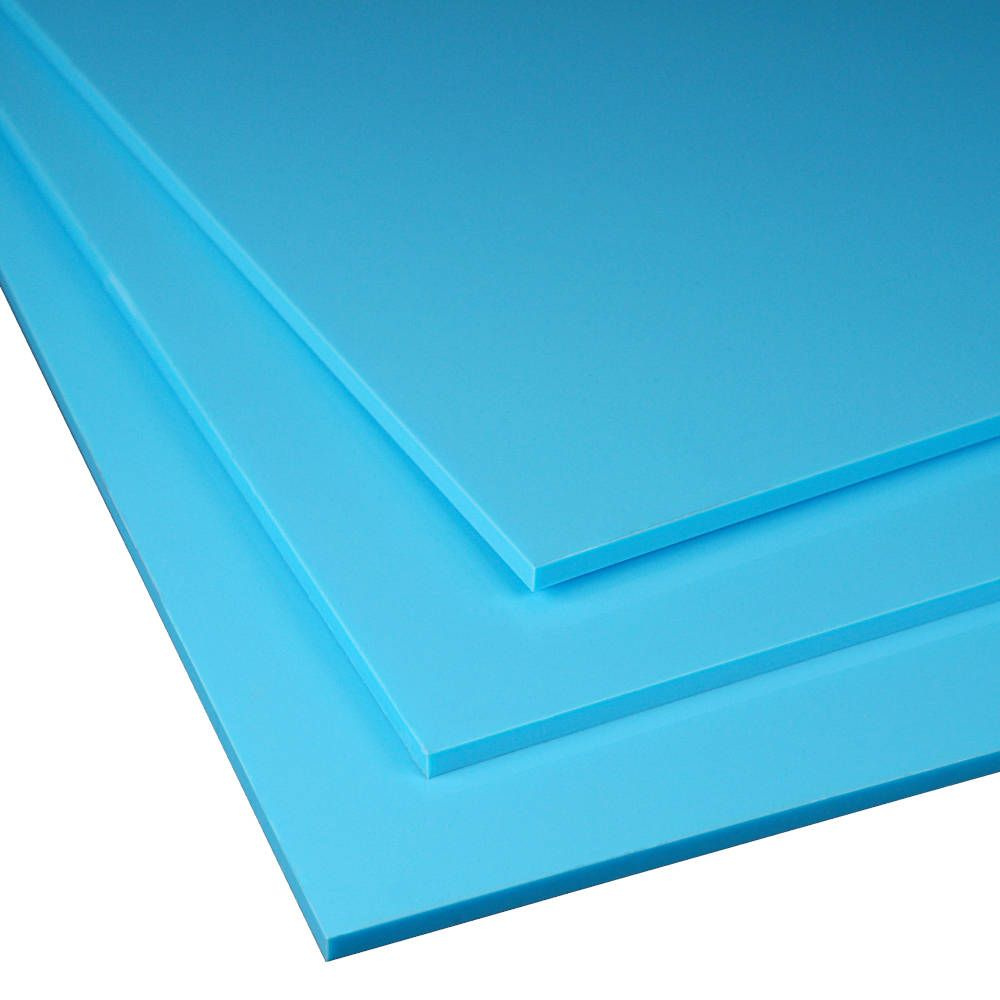 Полипропиленовый лист ПП 10 мм, 490х490 мм (+/- 5 мм), голубой, DIY, УФ защита  #1