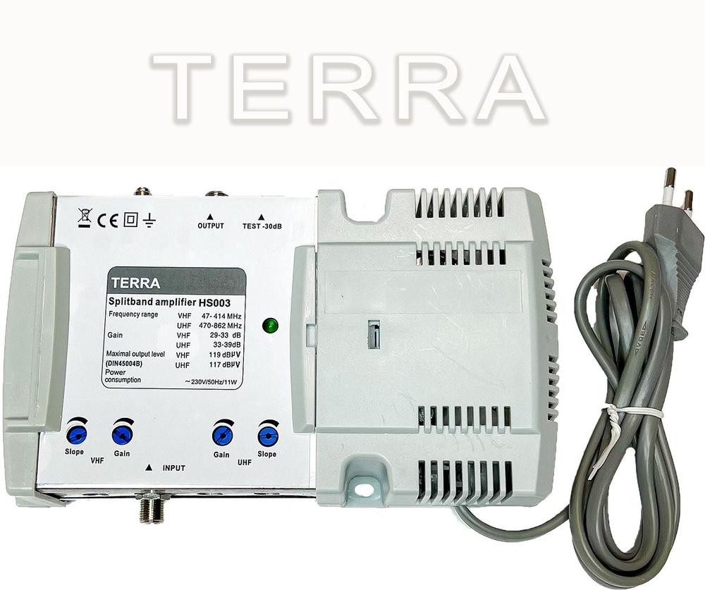 Усилитель телевизионного сигнала домовой TERRA HS003 (SE) 29-39 дБ ...