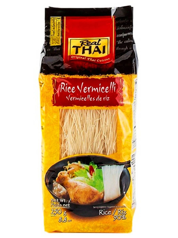 Вермишель рисовая Rice Vermicelli Real Thai 250 гр., ЭксИм Пасифик ...