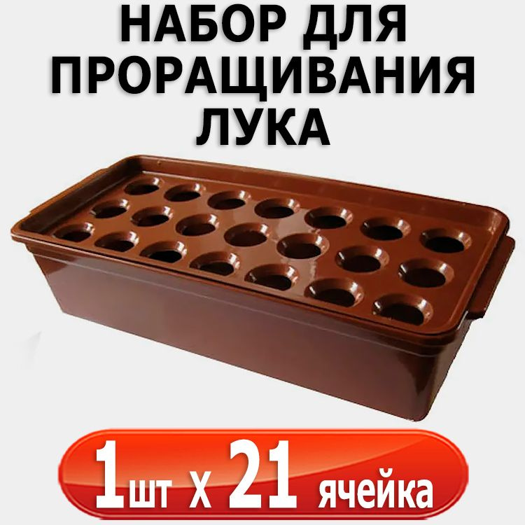 Набор для проращивания лука пластиковый 21 ячейка, Вита Агропласт #1