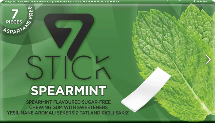 Жевательная резинка 7STICK со вкусом Spearmint Мята, в полосках  #1