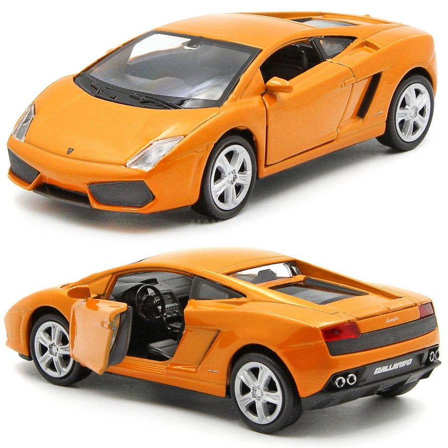 Машинка металлическая Welly 1:39 Lamborghini Gallardo (Ламборгини Галлардо)  инерционная, двери открываются / Оранжевый - купить с доставкой по выгодным  ценам в интернет-магазине OZON (972737660)