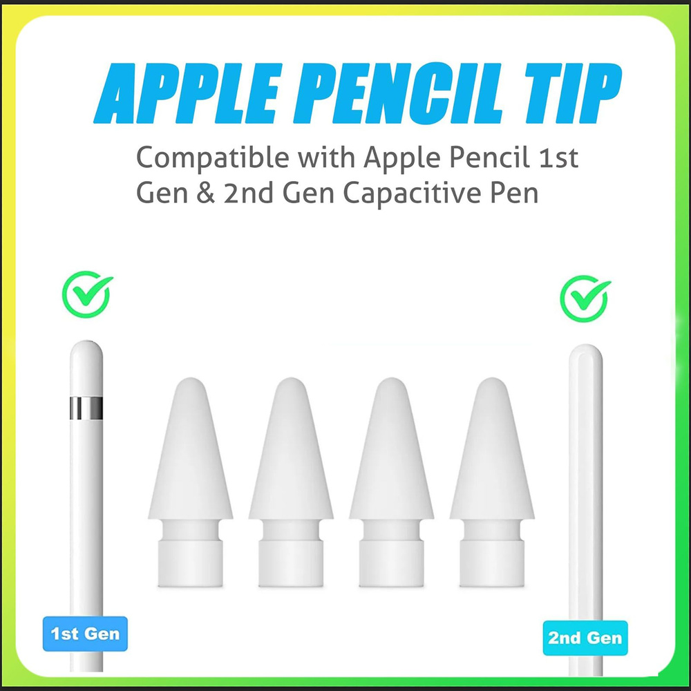 Наконечники Apple Pencil MLUN2FE/A,1 и 2 поколения 4 шт - купить с ...