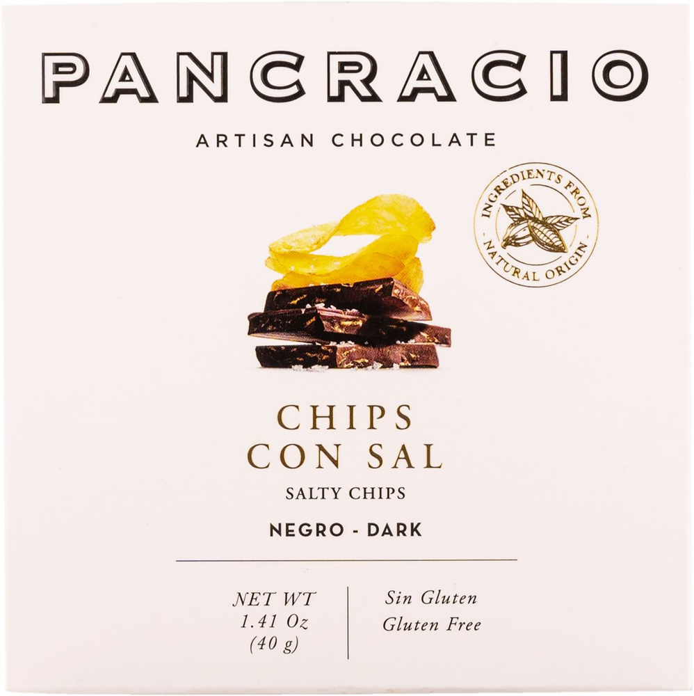 Шоколад темный 64% Панкрасио Чоколатс соленые чипсы Панкрасио Чоколатс кор, 40 г (в заказе 1 штука)  #1
