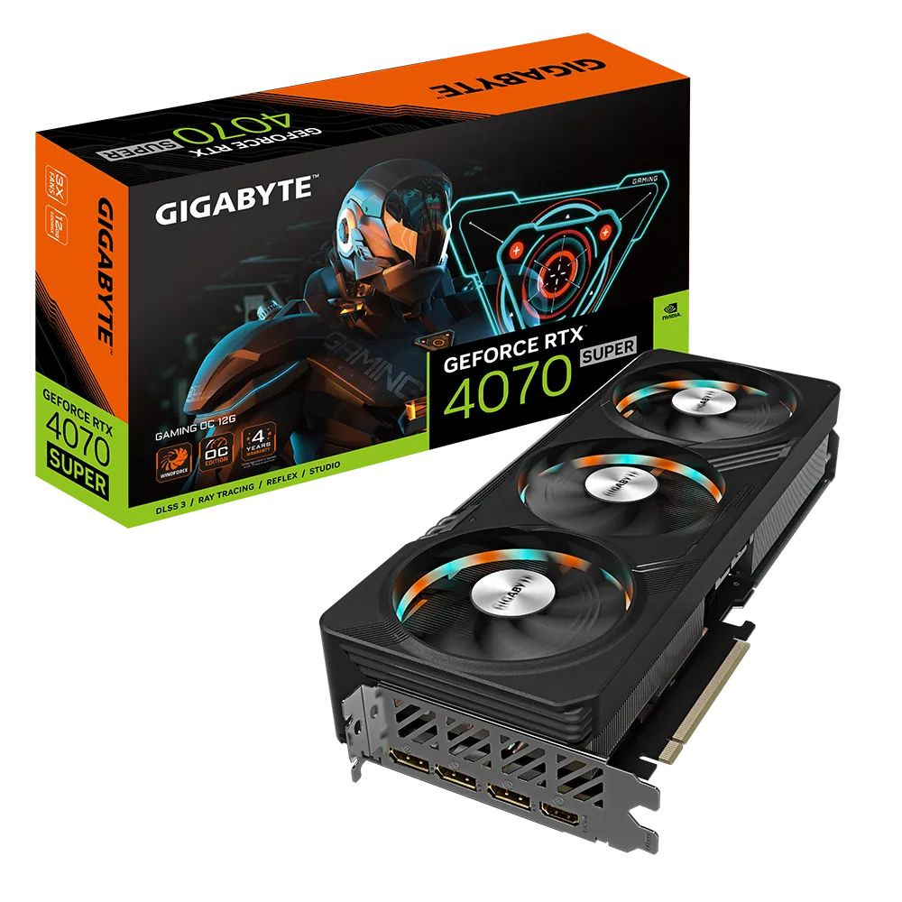 Видеокарта Gigabyte GeForce RTX 4070 SUPER, 12 ГБ - купить по низким ценам  в интернет-магазине OZON (1381683575)