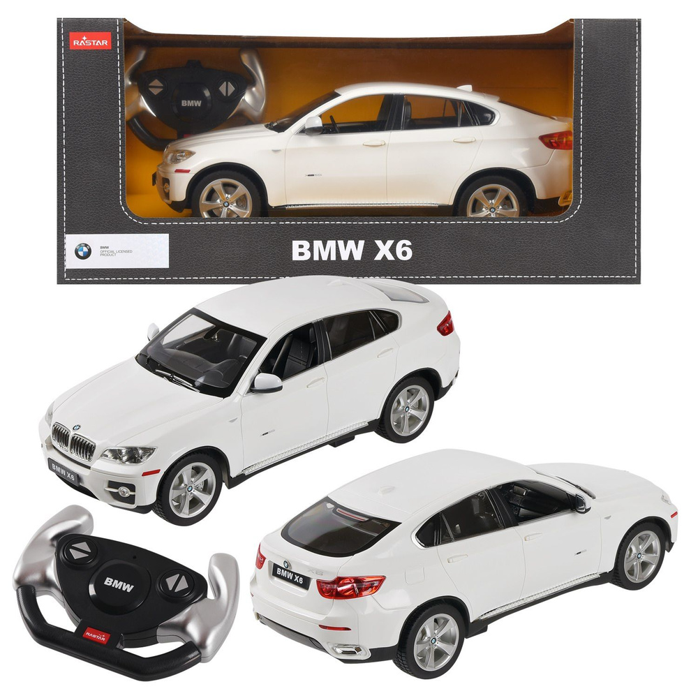 Машина р/у 1:14 BMW X6 цвет белый 2.4G - купить с доставкой по выгодным  ценам в интернет-магазине OZON (383683032)