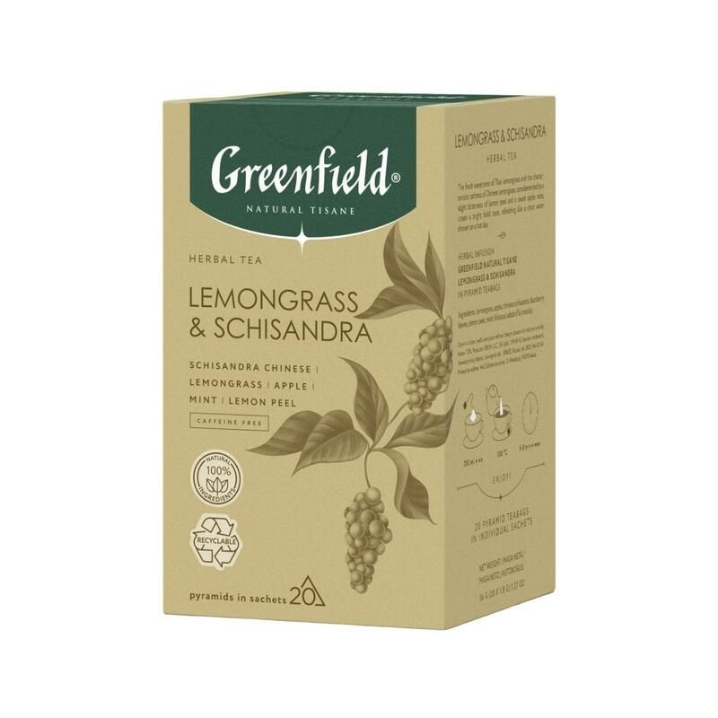 Чай Greenfield Natural Tisane Lemongrass & Schisandra травяной 20 пакетиков #1