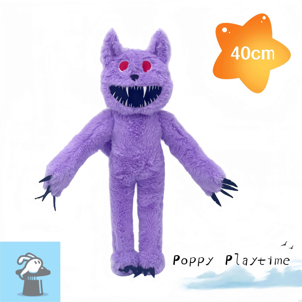 Мягкая игрушка Huggy Wuggy глава 3,Poppy Playtime Фиолетовый кот,40cm ...