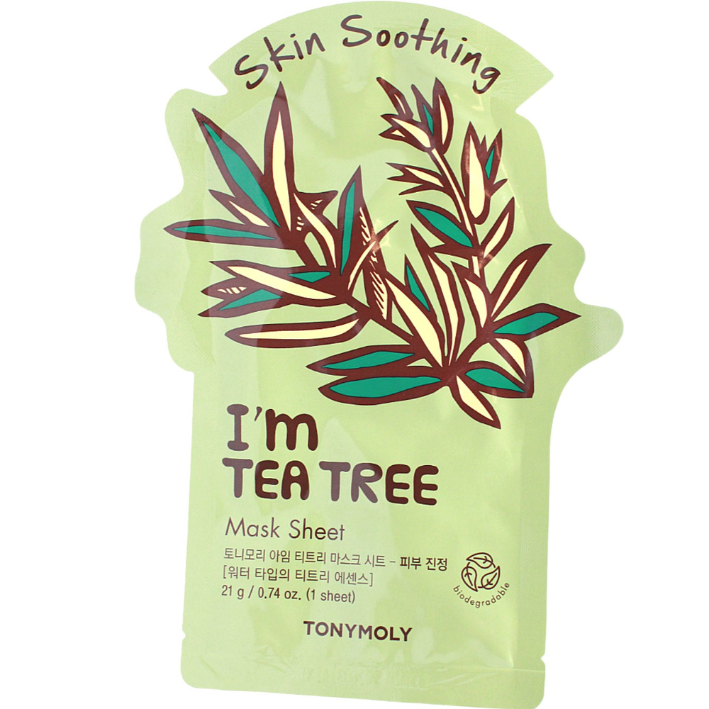 TONY MOLY I AM TEA TREE Успокаивающая тканевая маска с экстрактом ...