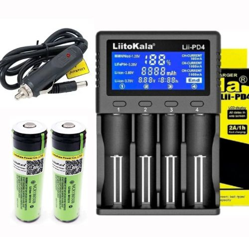 LiitoKala Зарядное устройство для аккумуляторных батареек Lii-PD4, черный матовый, черный  #1