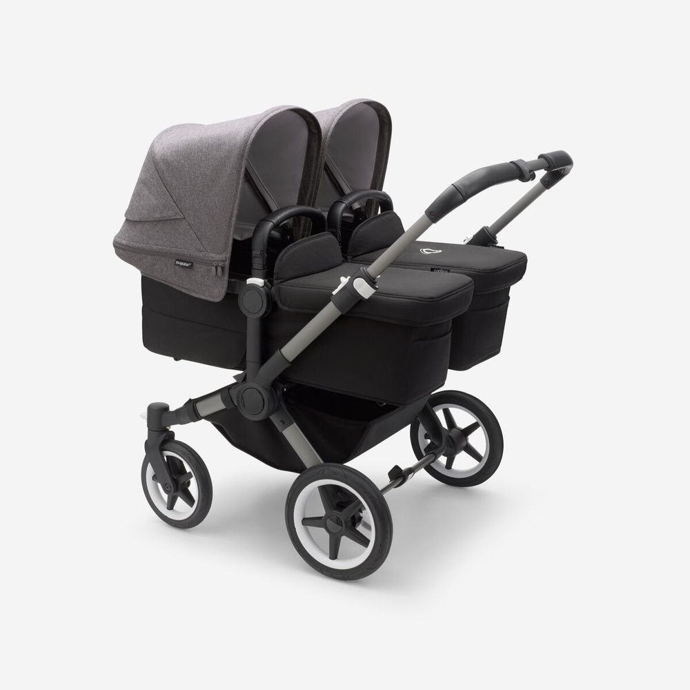 Коляска для двойни Bugaboo Donkey 5 Twin Graphite/Midnight black/ Grey melange #1