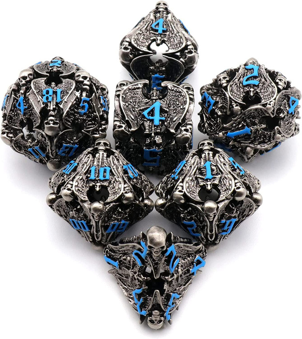 DND Dungeons & Dragons, набор металлических кубиков D&D с коробкой ...