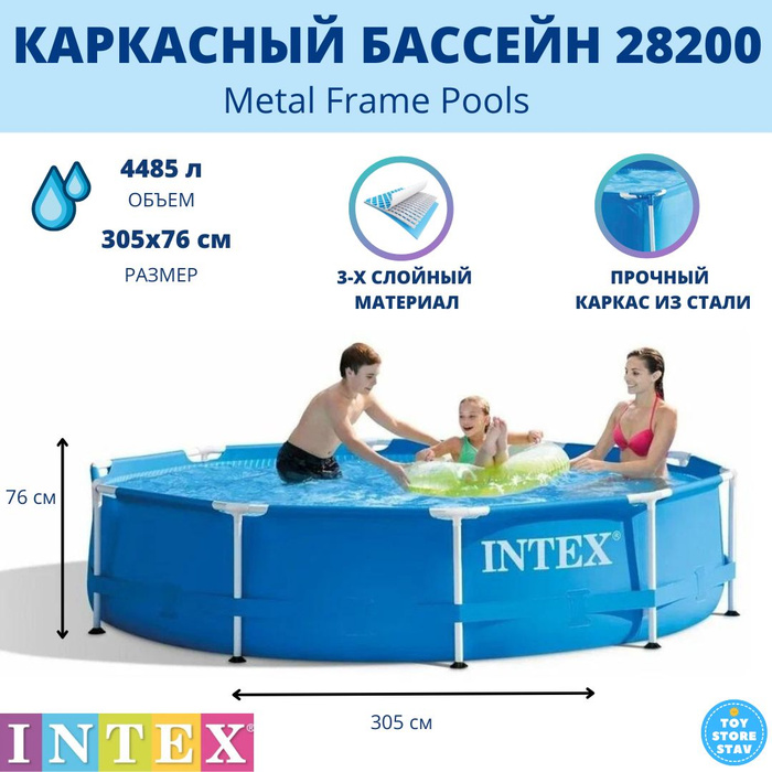 Каркасный бассейн intex материал